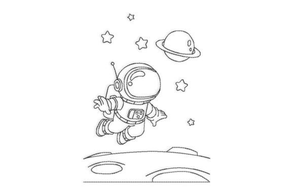 Astronaut on the Moon Embroidery Design Review