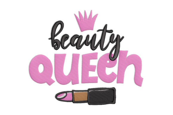 Beauty Queen Embroidery Design