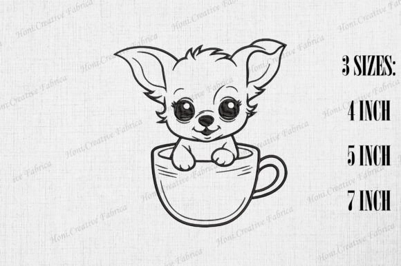 Cute Chihuahua Dog in Coffee Cup Design Review
