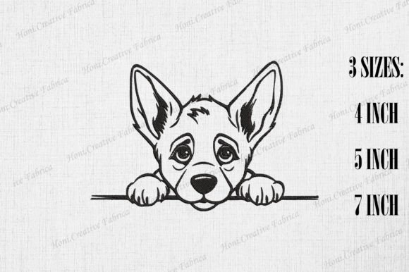 Cute German Shepherd Dog Peeking Wall