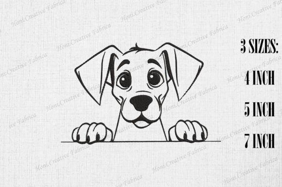 Cute Great Dane Dog Peeking Wall