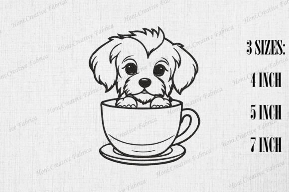Cute Havanese Dog in Coffee Cup