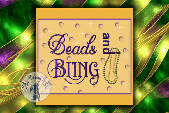 Mardi Gras Beads and Bling Embroidery Design Review