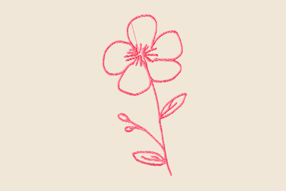 Petunia Flower Doodle: A Soft, Seasonal Embroidery Gem