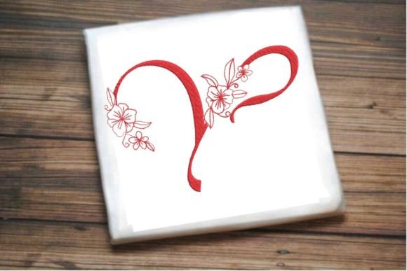 Y Floral Monogram Letter: Elegant, Handmade Charm in Every Stitch
